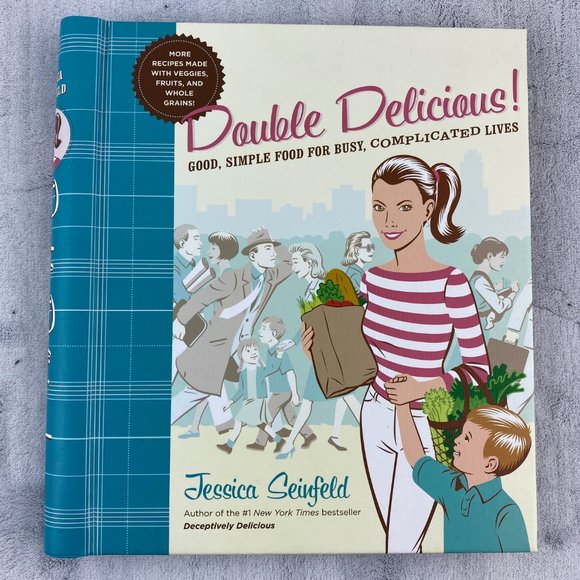Double Delicious! Cookbook Hardcover Coil First Edition Jessica Seinfeld Recipes - Picture 1 of 8